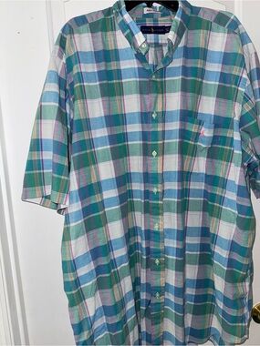 Ralph Lauren Authentic Indian Madras Plaid Shirt Men Size 2XLT Multi Color